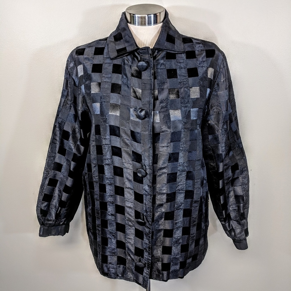 Vintage Saks Fifth Avenue Silk Blend Jacket Glam Party